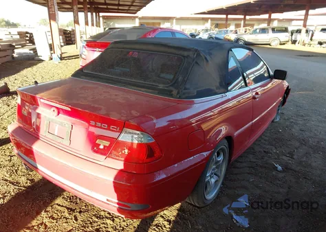 2004 BMW 330Ci из США, поврежденный, VIN WBABW53494PL40700